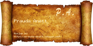Prauda Anett névjegykártya